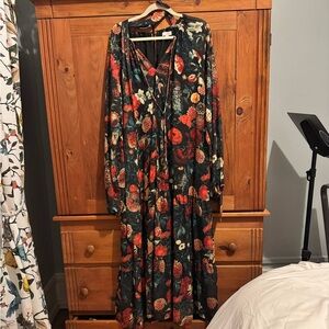 Floral Black Maxi Dress